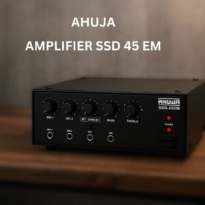 Ahuja SSB-45EM – 45W RMS PA Mixer Amplifier (3 Mic & 1 Aux Inputs, AC/DC Operation)